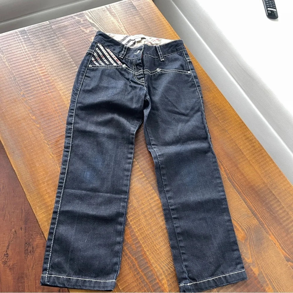 Bottoms jeans 6T elastic‎ belt Burberry blue